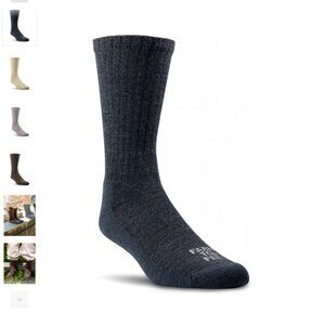 Farm To Feet Mt. Airy Light Cushion CREW Wool Socks in Charcoal size M